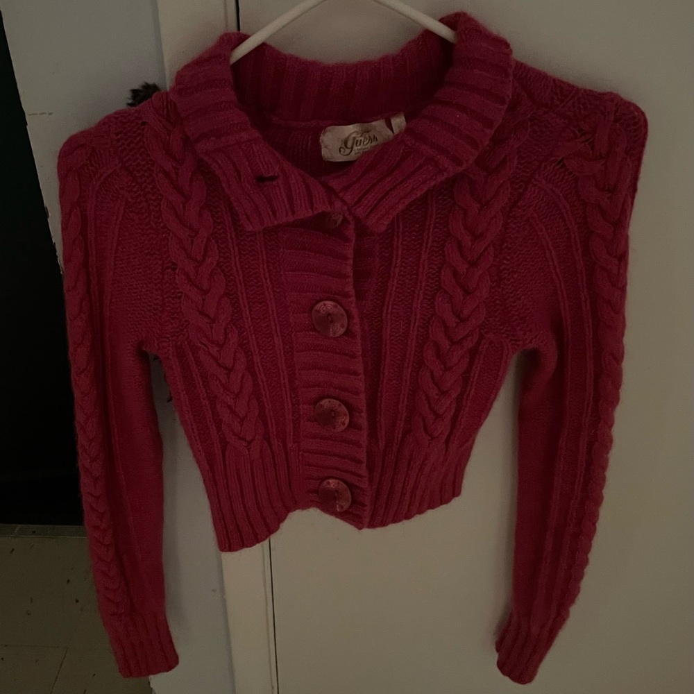 Womens Guess Knit Cropped hoodie small
